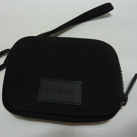 NEW Vera Bradley Zip-Around Wristlet Black Coin Credit card  RFID 4.5 x 3.5'' - Picture 2 of 7